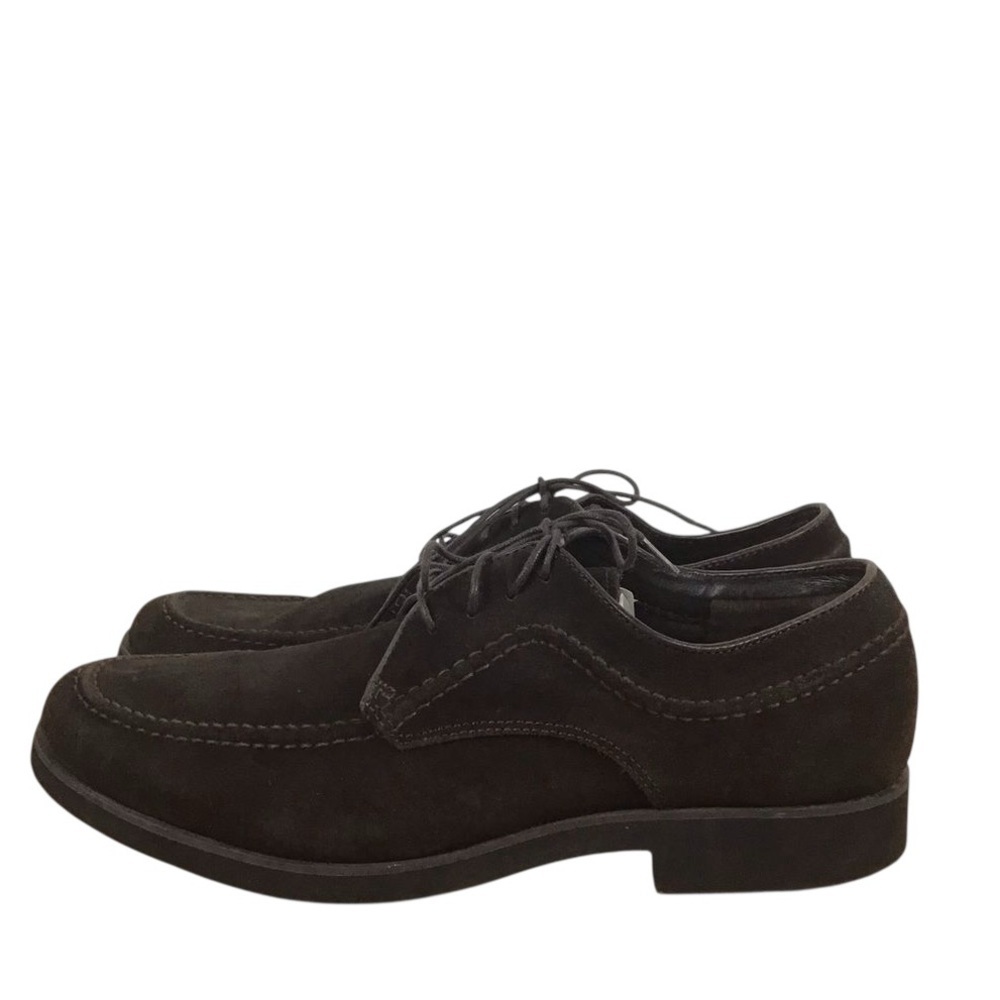 𝅺HUSH Puppies men shies maroon brown suede leather classic dress comfortable 8